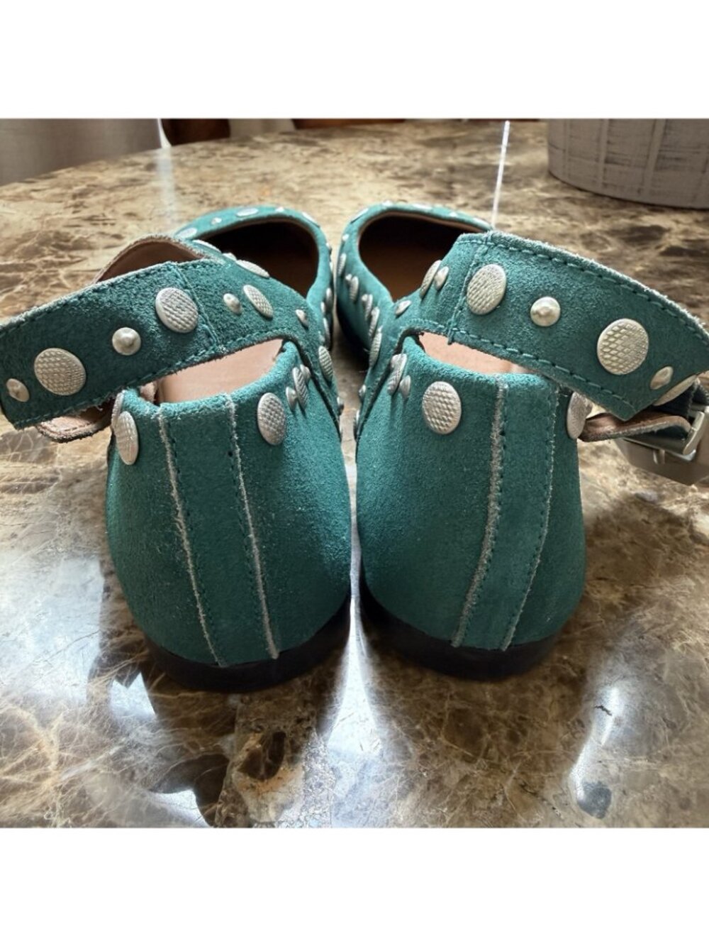 Free People Women's Mystic Mary Jane Deep Teal Flats NWOB (MSRP 148) Size 6.5 - Picture 6 of 7